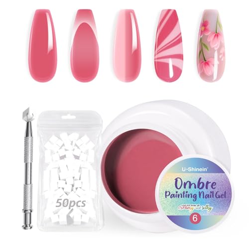 U-Shinein Ombre Gel Nail Polish Set,Colorful Painting Nail Gel with 50Pcs Nail Sponges & 4 Claws Metal Grabber for DIY Nail Art#06 Rose Pink U-Shinein Ombre Gel Nail Polish Set,Colorful Painting Nail Gel with 50Pcs Nail Sponges & 4 Claws Metal Grabber for DIY Nail Art#06 Rose Pink von U-Shinein