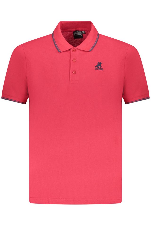 U.S. GRAND POLO Poloshirt Herren Polohemd Rot mit Stickerei und U.S. GRAND POLO Poloshirt Herren Polohemd Rot mit Stickerei und von U.S. GRAND POLO