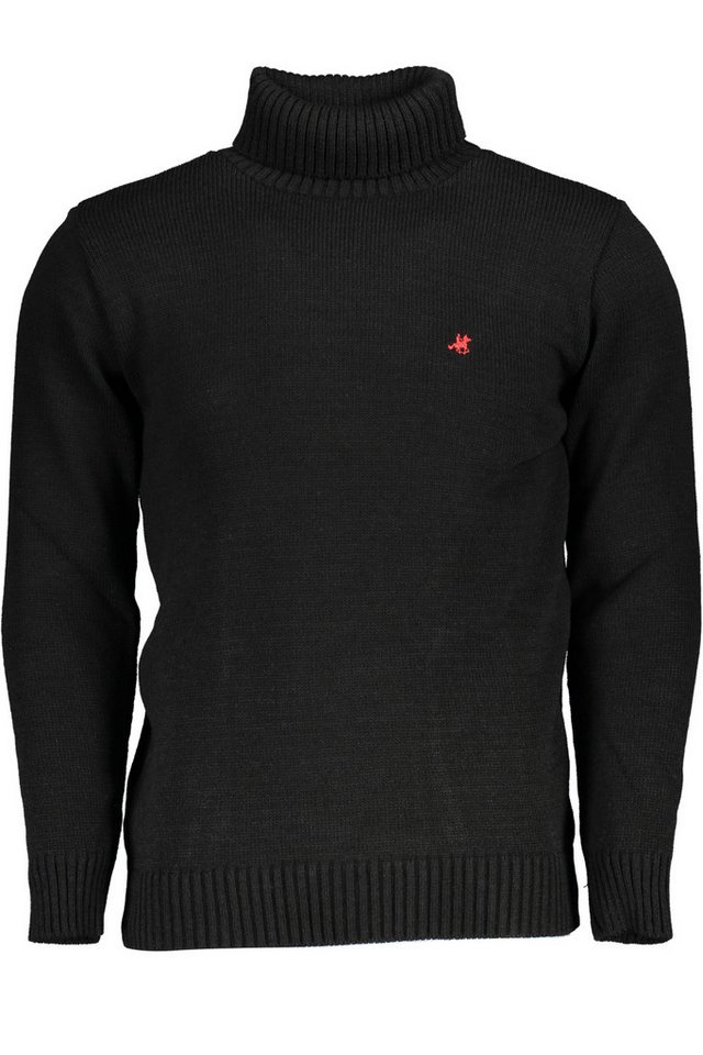 U.S. GRAND POLO Strickpullover Eleganter Herren-Rollkragenpullover in Schwarz mit Logo-Stickerei von U.S. GRAND POLO