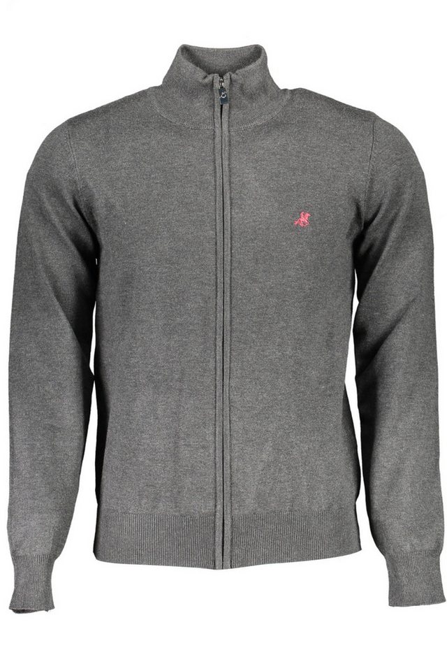U.S. GRAND POLO Strickpullover Herren-Cardigan Grau: Stilvolle Strickjacke mit Reißverschluss von U.S. GRAND POLO
