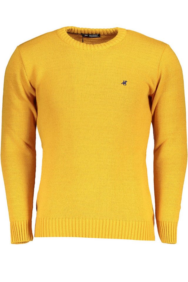 U.S. GRAND POLO Strickpullover Herrenpullover Gelb: Eleganter Rundhals mit Stickerei und Logo U.S. GRAND POLO Strickpullover Herrenpullover Gelb: Eleganter Rundhals mit Stickerei und Logo von U.S. GRAND POLO