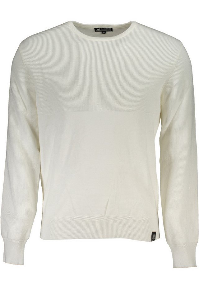 U.S. GRAND POLO Strickpullover Weißes Herren Langarmshirt mit Kontrast und Logo - Rundhalsausschnitt U.S. GRAND POLO Strickpullover Weißes Herren Langarmshirt mit Kontrast und Logo - Rundhalsausschnitt von U.S. GRAND POLO
