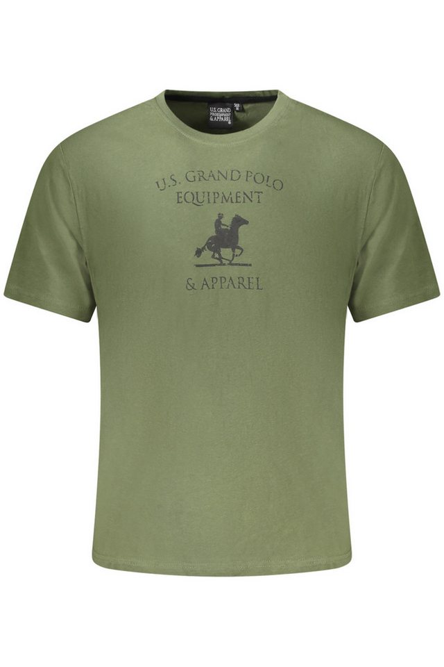 U.S. GRAND POLO T-Shirt Grünes Herren Kurzarm T-Shirt mit Logo-Print und von U.S. GRAND POLO