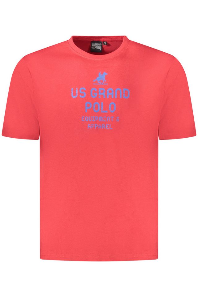 U.S. GRAND POLO T-Shirt Herren Kurzarm T-Shirt Rot – Stylischer Rundhals von U.S. GRAND POLO