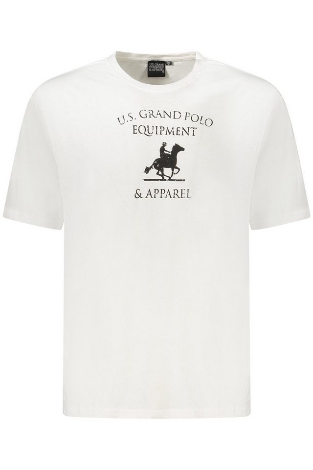U.S. GRAND POLO T-Shirt Herren Kurzarm T-Shirt Weiß mit Rundausschnitt und von U.S. GRAND POLO
