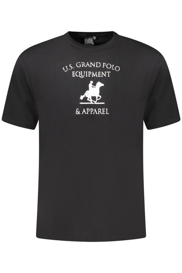 U.S. GRAND POLO T-Shirt Schwarzes Herren T-Shirt mit Rundhalsausschnitt und von U.S. GRAND POLO