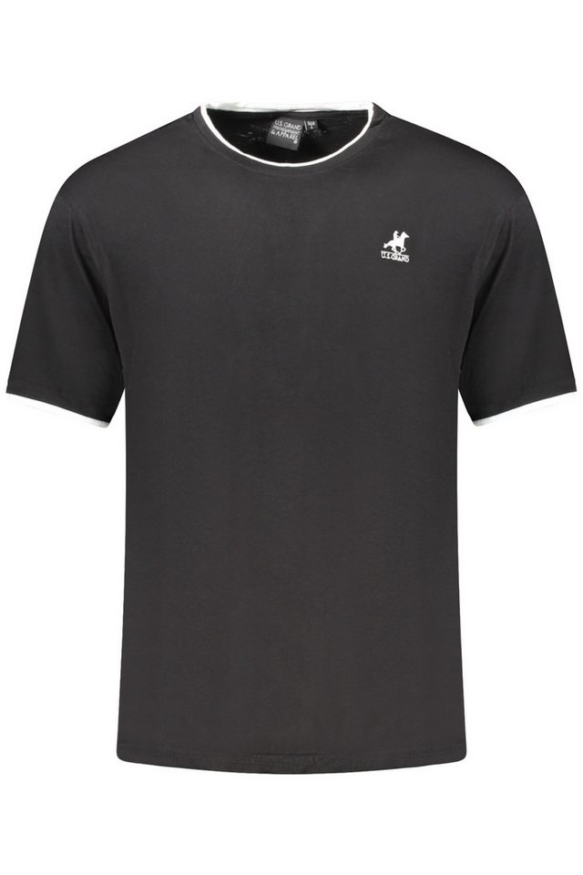 U.S. GRAND POLO T-Shirt Stylisches Herren Kurzarm T-Shirt Schwarz mit von U.S. GRAND POLO