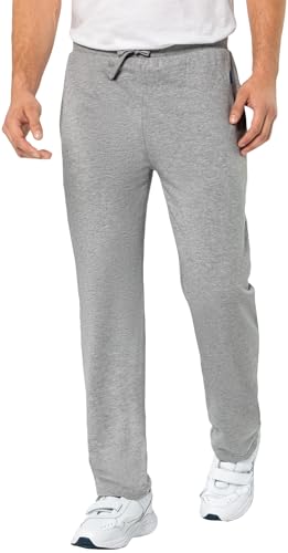 U.S. Grand Polo Jogginghose Herren, Sweatpants aus hochwertigem Sweat-Gewebe, Jogginganzug Herren, weiche Sporthose, Freizeithose, Trainingshose, Grau-Mele, Gr. XL von U.S. Grand Polo