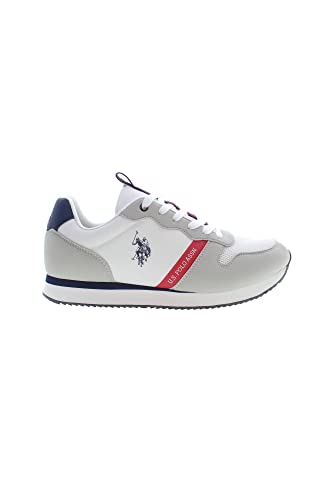 Herren-Sneakers aus weißem technischem Stoff mit Laufsohle, Weiß, 41 EU von U.S. POLO ASSN.