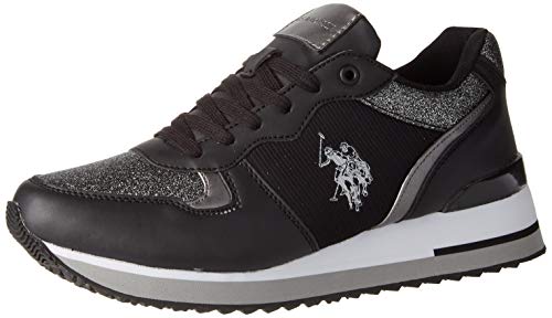 U.S. POLO ASSN. Damen TUZLA3 Glitter Oxford-Schuh, Blk, 41 EU von U.S. POLO ASSN.