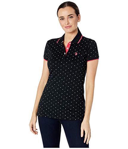 U.S. POLO ASSN. Dot Print Polo Shirt Anthracite SM von U.S. POLO ASSN.