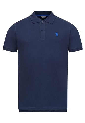 U.S. POLO ASSN. Herren Basic Kurzarm Poloshirt Polohemd P001 - Navy-Royal Größe XXL - Gr. 2XL von U.S. POLO ASSN.