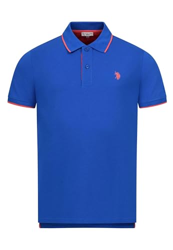 U.S. POLO ASSN. Herren Classic Fit Kurzarm Poloshirt Polohemd P002 - Royal-Rot Größe XL - Gr. XL von U.S. POLO ASSN.