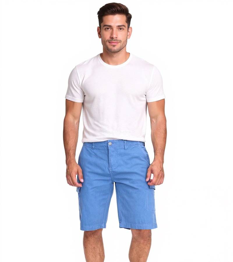U.S. POLO ASSN. Herren Freizeit-Cargo Shorts leichte Freizeit-Short mit U.S. Polo Stickerei kurze Hose 143 68147 52661 335 Hellblau von U.S. POLO ASSN.