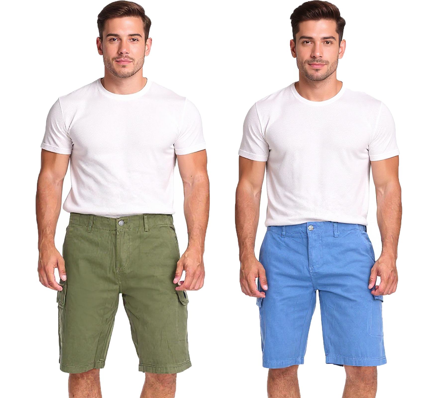 U.S. POLO ASSN. Herren Freizeit-Cargo Shorts leichte Freizeit-Shorts mit U.S. Polo Stickerei kurze Hose 143 68147 52661 Khaki oder Blau von U.S. POLO ASSN.