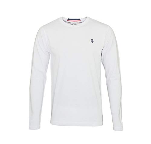 U.S. POLO ASSN. Herren Langarmshirt Longsleeve Shirt Sweatshirt, Farbe: Weiß, Größe: XL von U.S. POLO ASSN.