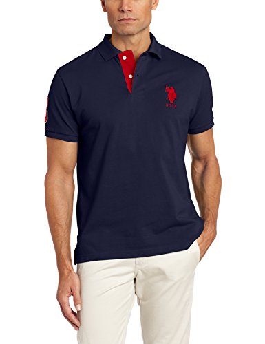 U.S. Polo Assn. Herren Poloshirt Kurzarm mit Applikation, Klassisches Marineblau, Mittel von U.S. Polo Assn.