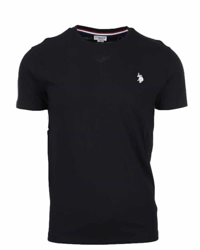 U.S. Polo Assn. Herren Rundhalsausschnitt Klein Pony T-Shirt, schwarz, Groß von U.S. Polo Assn.