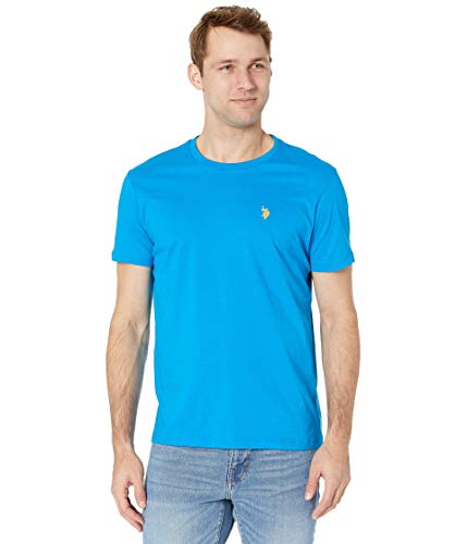 U.S. Polo Assn. Herren-T-Shirt mit Rundhalsausschnitt, kleines Pony-Motiv, Blaugrün, Blau, L von U.S. Polo Assn.