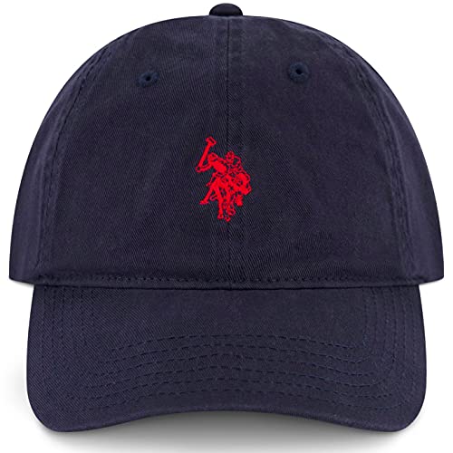 U.S. Polo Assn. Herren Baseballmütze aus gewaschenem Twill, Baumwolle, verstellbar, mit Pony-Logo und gebogener Krempe Baseballkappe, Marineblau, Einheitsgröße (6er Pack) von U.S. Polo Assn.