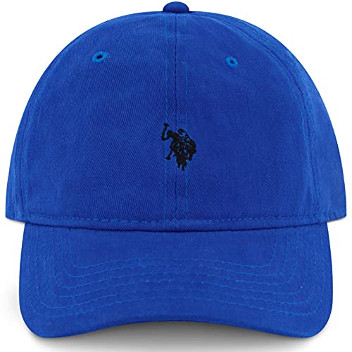 U.S. Polo Assn. Herren Baseballmütze aus gewaschenem Twill-Baumwolle, verstellbar, mit Pony-Logo und gebogener Krempe Baseballkappe, königsblau, Einheitsgröße (6er Pack) von U.S. Polo Assn.