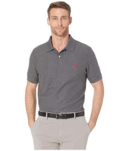 U.S. Polo Assn. Herren Ultimate Pique Polo Polohemd, dunkelgrau (Dark Heather Grey), Groß von U.S. Polo Assn.