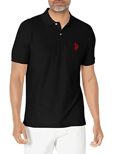 U.S. Polo Assn. Herren Ultimate Pique Polo Polohemd, schwarz, Groß von U.S. Polo Assn.