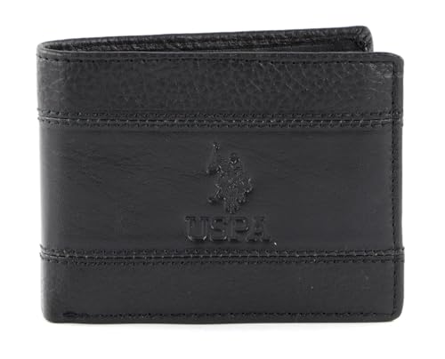 U.S. POLO ASSN. Horizontal Wallet with Coin and Flap Black von U.S. POLO ASSN.
