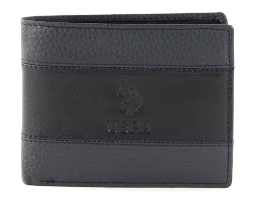 U.S. POLO ASSN. Horizontal Wallet with Coin and Flap Blue von U.S. POLO ASSN.