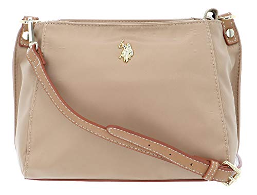 U.S. POLO ASSN. Houston Crossbody with Two Zip Beige von U.S. POLO ASSN.