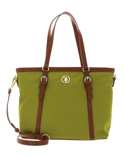 U.S. POLO ASSN. Houston Shopping Bag Green/Tan von U.S. POLO ASSN.