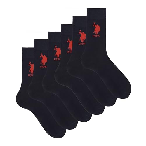 U.S. POLO ASSN. Kurze Socken aus warmem Baumwolle, 3er/6er-Pack mit Double Horsemen-Logo [US002UB_179_I_2] von U.S. POLO ASSN.