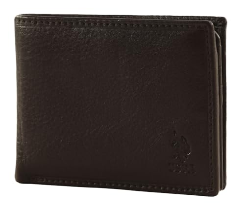 U.S. POLO ASSN. Leder Geldbörse Brazil Horiz Wallet Leather Brown braun von U.S. POLO ASSN.