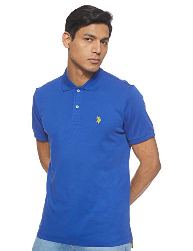 U.S. Polo Assn. Solid Interlock Poloshirt für Herren (Farbgruppe 1 von 2), Kobaltblau, Mittel von U.S. Polo Assn.