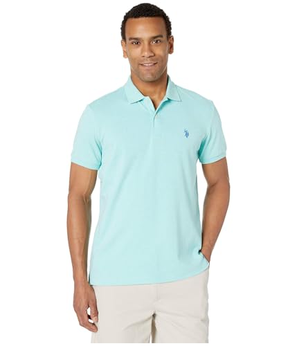 U.S. Polo Assn. Herren Solid Interlock Kurzarm-Poloshirt Polohemd, Jade Green Heather, L U.S. Polo Assn. Herren Solid Interlock Kurzarm-Poloshirt Polohemd, Jade Green Heather, L von U.S. POLO ASSN.