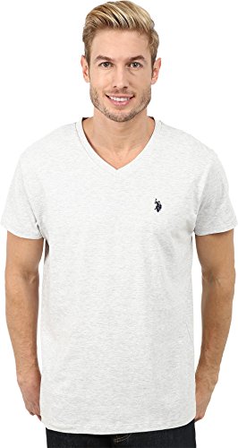 U.S. Polo Assn. Herren T-Shirt mit V-Ausschnitt, Hellgrau, XX-Large von U.S. Polo Assn.