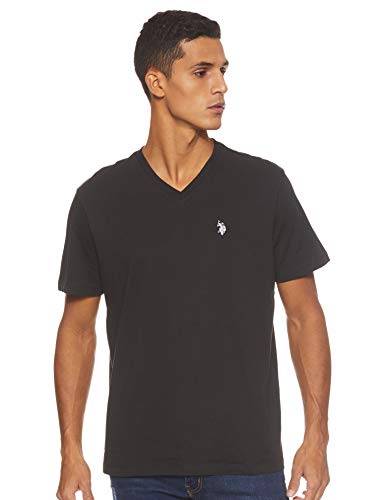 U.S. Polo Assn. Herren T-Shirt mit V-Ausschnitt, schwarz, Klein von U.S. Polo Assn.