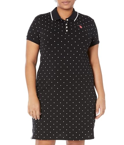 U.S. Polo Assn. Polokleid für Herren mit Punkten, Anthrazit, Medium von U.S. POLO ASSN.