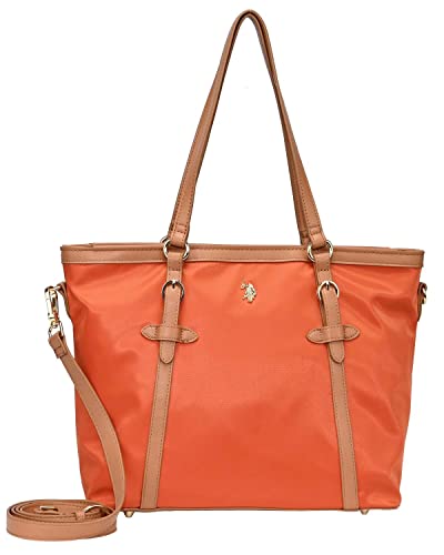 U.S.POLO ASSN. Houston Shopping Bag Nylon/PU Orange von U.S. POLO ASSN.