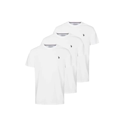 U.S. Polo ASSN. Arjun T-Shirt 3er Pack Elegantes weißes und weiches T-Shirt für Herren, weiß, L von U.S. Polo ASSN.