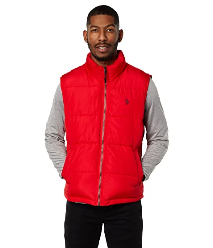 U.S. POLO ASSN. Herren Standard USPA Signature Weste, Motorrot von U.S. Polo Assn.
