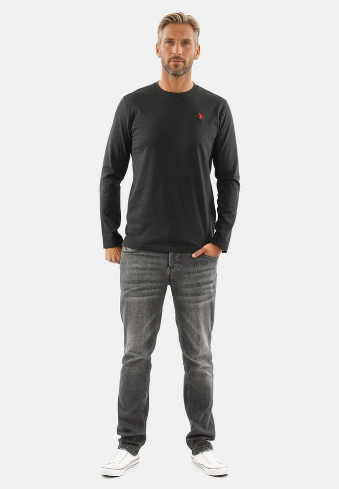 U.S. Polo Assn. Longsleeve Longsleeve USAaron – Herren Langarmshirt mit Logo-Stickerei Aus 100 % Baumwolle, mit Rundhalsausschnitt und klassischer Passform von U.S. Polo Assn.