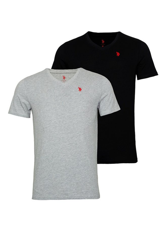 U.S. Polo Assn. T-Shirt Shirt 2er Pack T-Shirts V-Ausschnitt (1-tlg., 1) von U.S. Polo Assn.