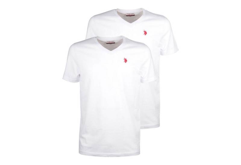 U.S. Polo Assn T-Shirt T-Shirt 2er Pack V-Neck mit hochwertiger Markenstickerei von U.S. Polo Assn