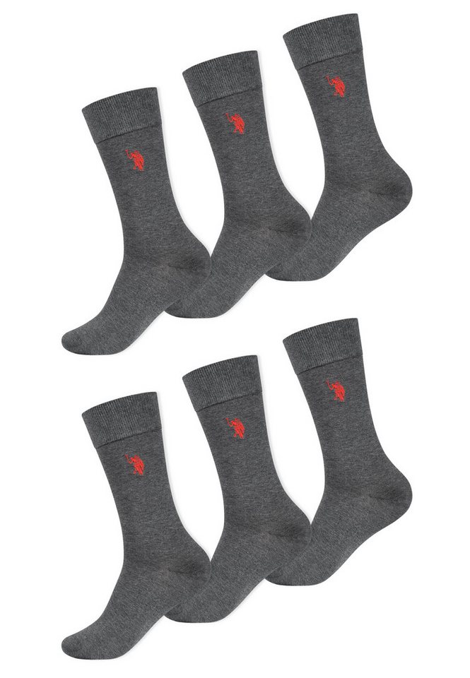 U.S. Polo Assn. Businesssocken U.S. POLO ASSN. Herren Socken 6-Pack P-014 AnthrazitMelange Größe von U.S. Polo Assn.