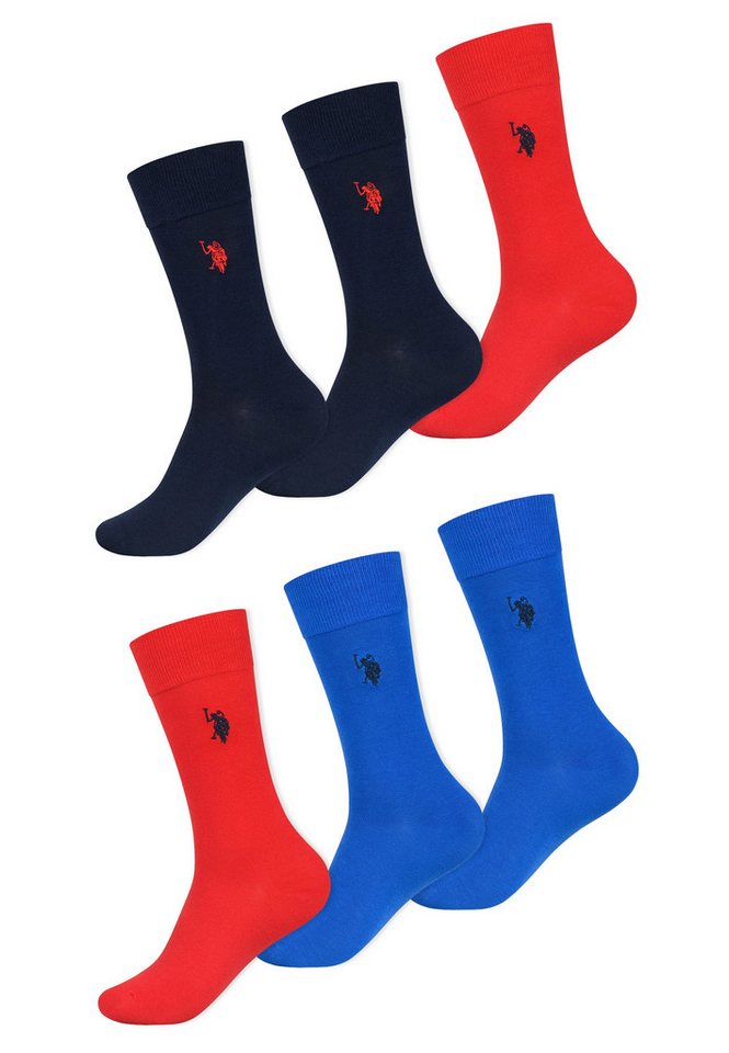 U.S. Polo Assn. Businesssocken U.S. POLO ASSN. Herren Socken 6-Pack P-014 NavyRoyalRot Größe 39-42 von U.S. Polo Assn.