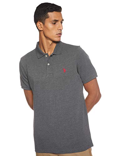 U.S. Polo Assn. Klassisches Poloshirt für Herren, Heather Dunkelgrau, XX-Large von U.S. Polo Assn.