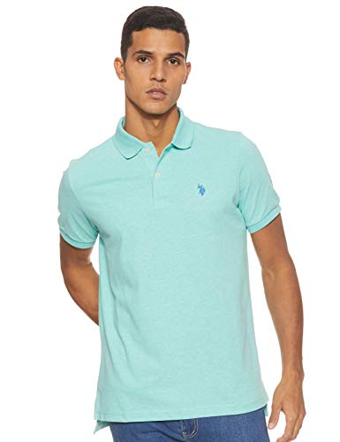 U.S. Polo Assn. Herren Classic Polo Shirt Polohemd, Jade Green Heather, Groß von U.S. Polo Assn.