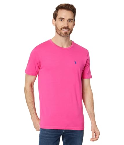 U.S. Polo Assn. Herren Rundhals Kleines Pony T-Shirt, Big Top Pink, L von U.S. Polo Assn.