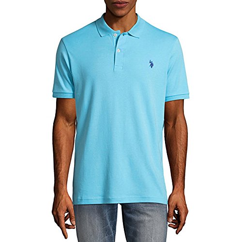 U.S. Polo Assn. Herren Poloshirt Solid Interlock Kurzarm, Horizon Blue-3045, Mittel von U.S. Polo Assn.